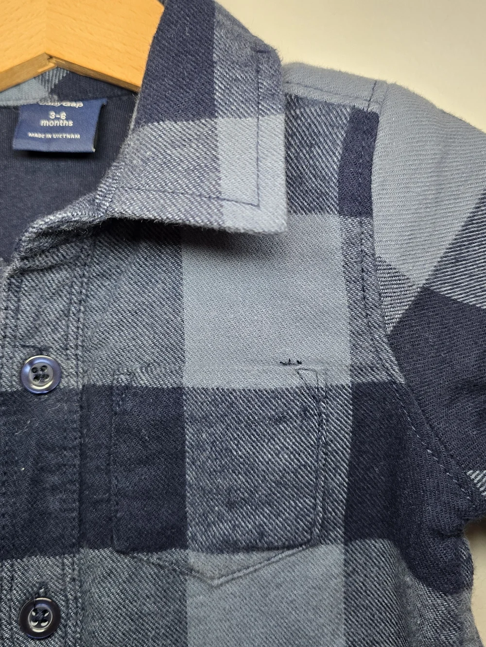 GAP Navy and Gray Plaid Button Romper Fully Lined Extra Soft Fall Style
